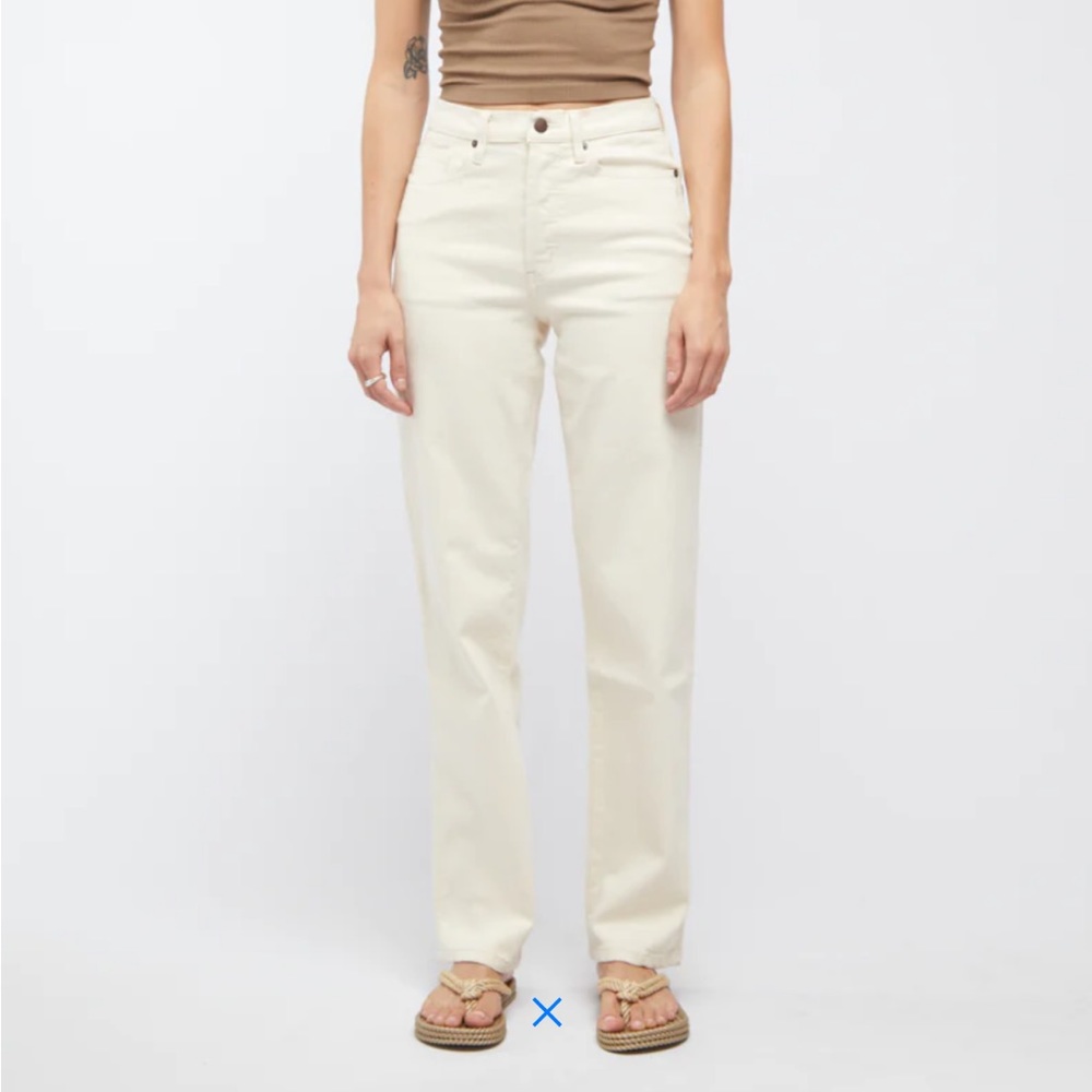 Oliver Logan High Rise Cream Jeans